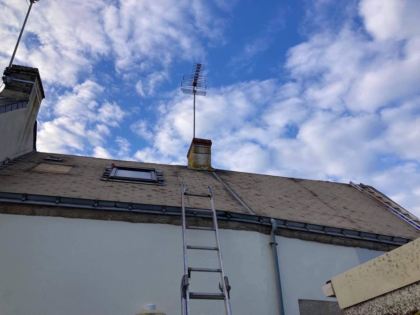 Toiture vue de chantier